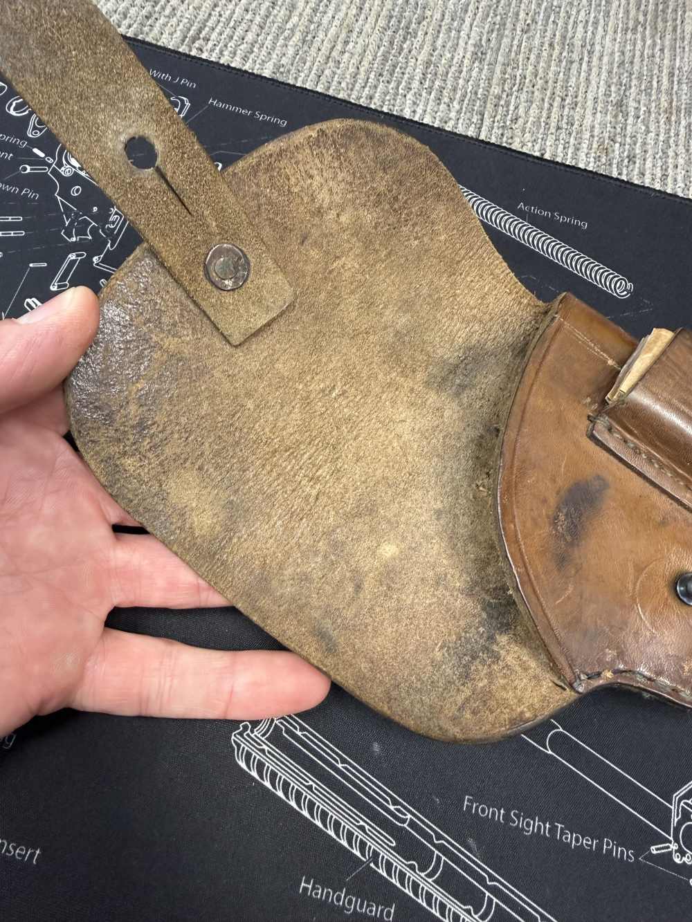 OK 1942 WWII German CZ-27 Holster CZ27 7.65 Cal Shows Use-img-15