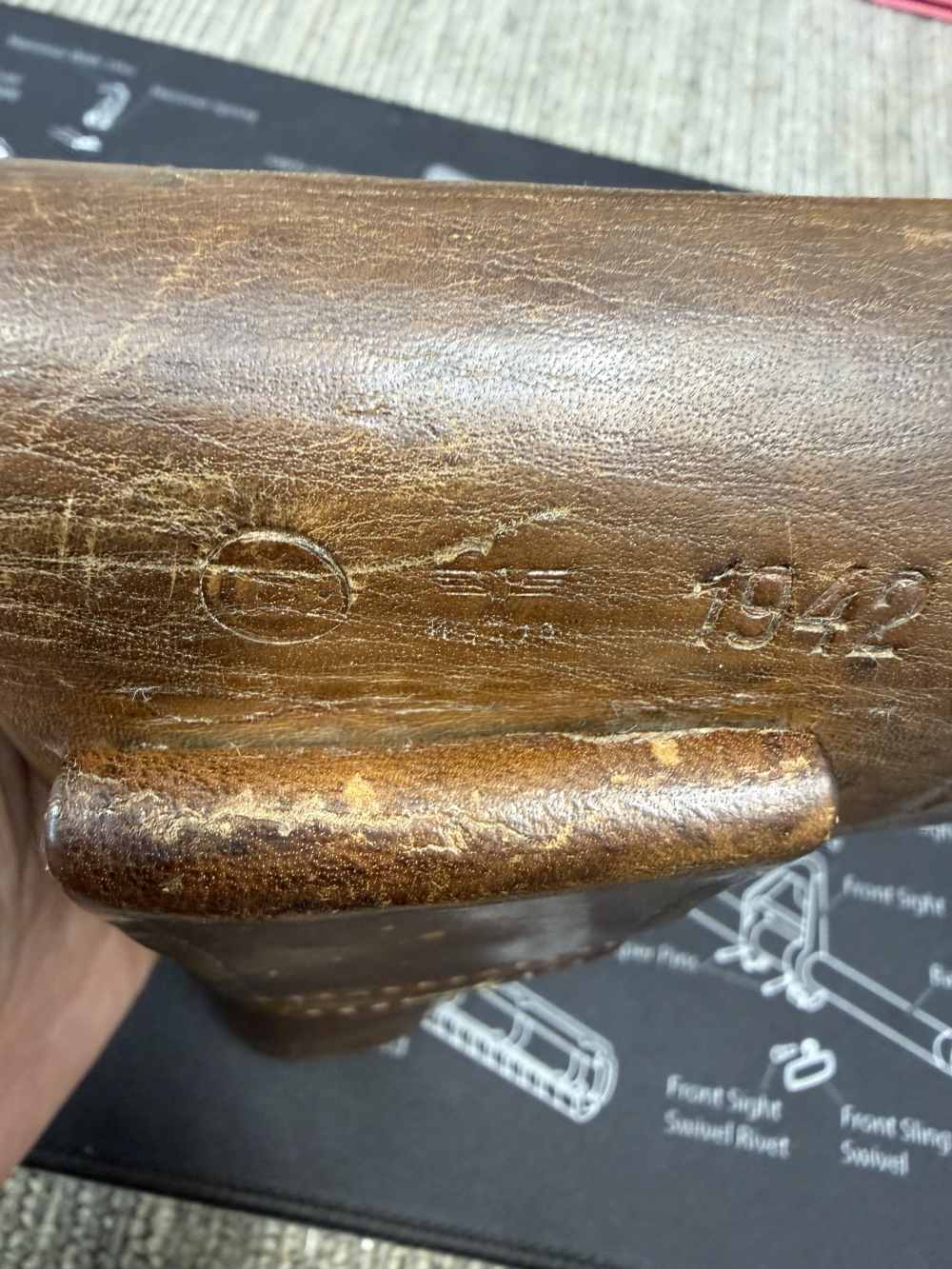 OK 1942 WWII German CZ-27 Holster CZ27 7.65 Cal Shows Use-img-25