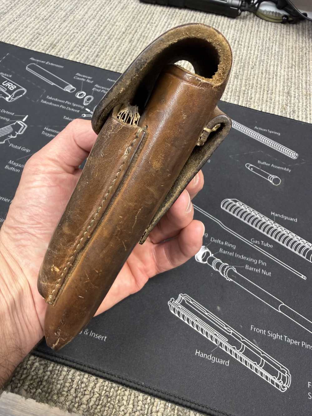 OK 1942 WWII German CZ-27 Holster CZ27 7.65 Cal Shows Use-img-5