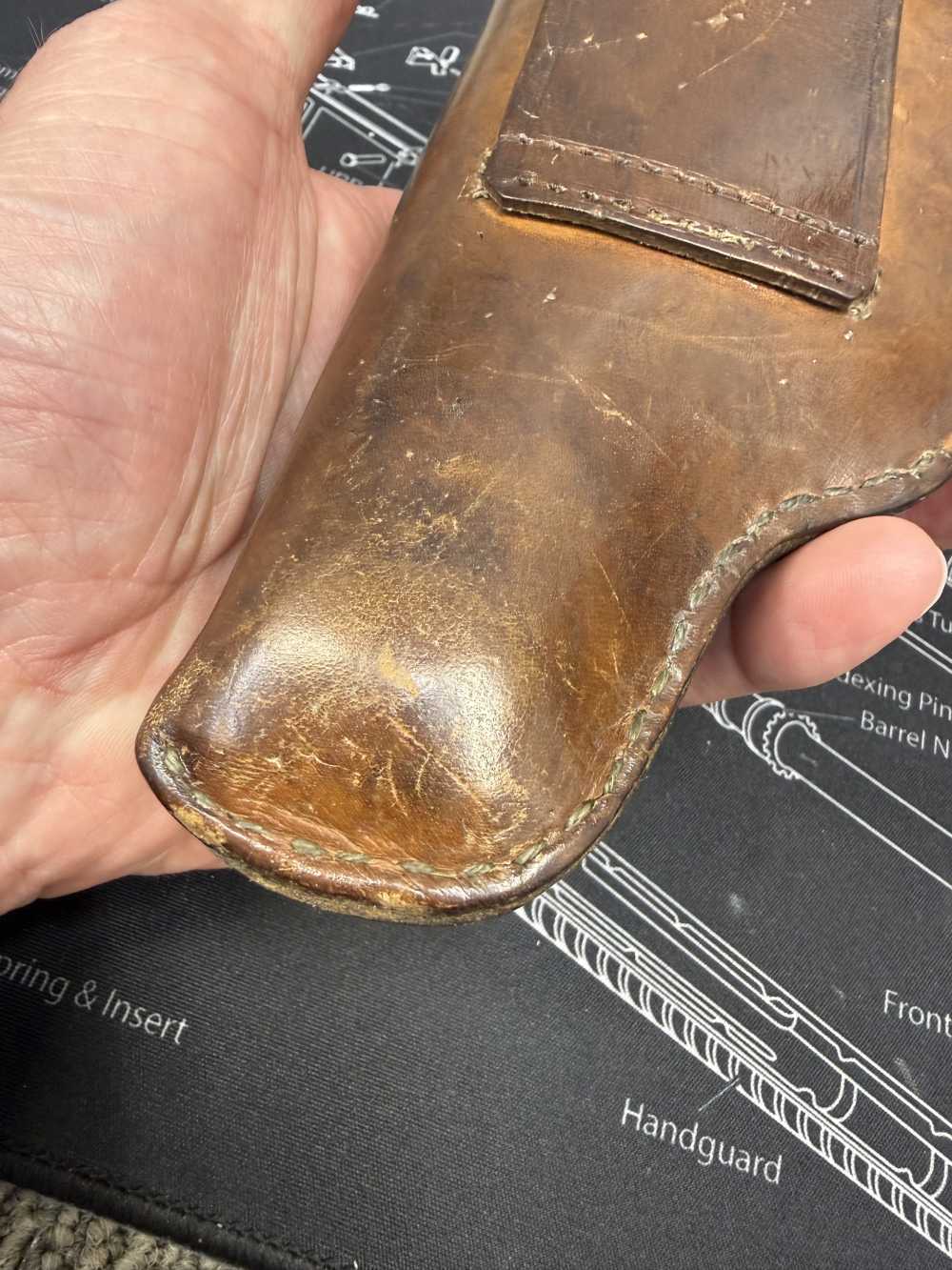 OK 1942 WWII German CZ-27 Holster CZ27 7.65 Cal Shows Use-img-20