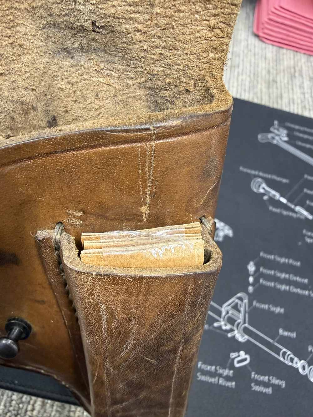 OK 1942 WWII German CZ-27 Holster CZ27 7.65 Cal Shows Use-img-18