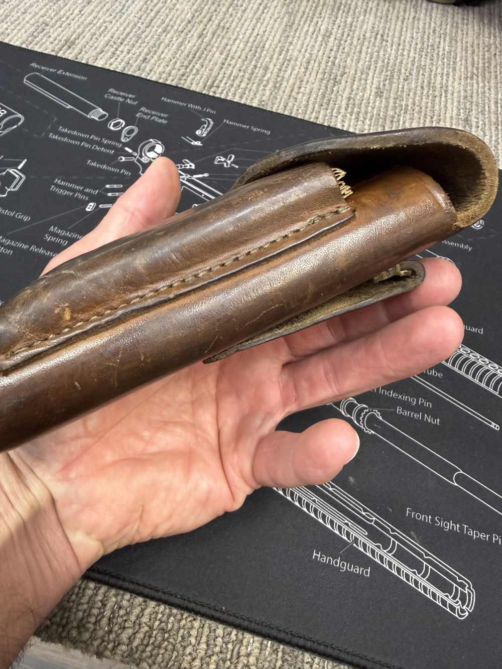 OK 1942 WWII German CZ-27 Holster CZ27 7.65 Cal Shows Use-img-4