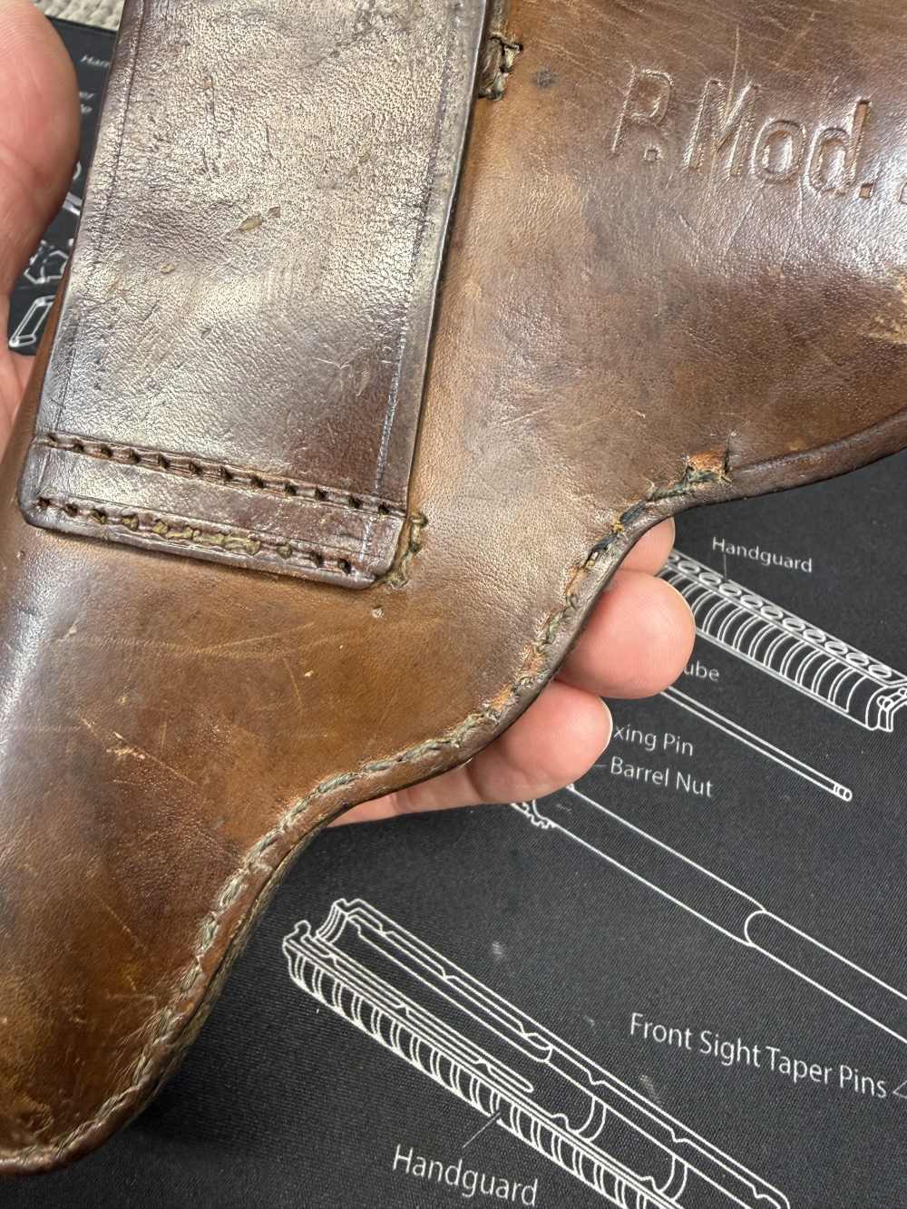 OK 1942 WWII German CZ-27 Holster CZ27 7.65 Cal Shows Use-img-21