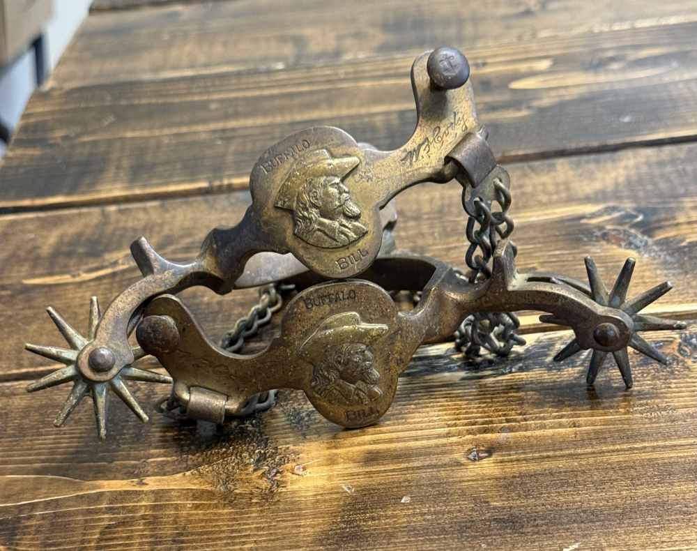 Historic BUFFALO BILL CODY MADE PERSONAL SPURS.  “W. F. Cody. Spurs”-img-2