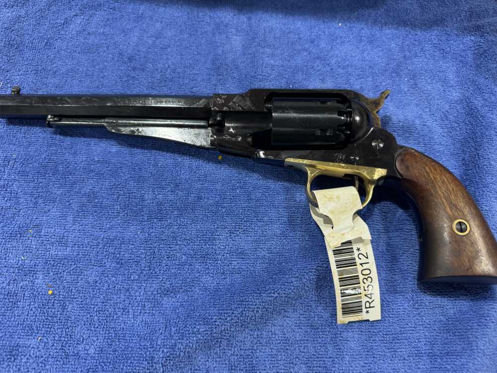 PIETTA 1858 REMINGTON STEEL 44 BLACK POWDER PISTOL - NEW IN BOX (J-25)-img-0
