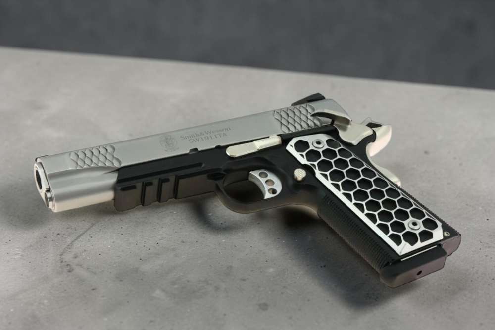 PENNY AUCTION SK Guns S&W 1911TA E Series 45acp Black, Nickel, Polished-img-4