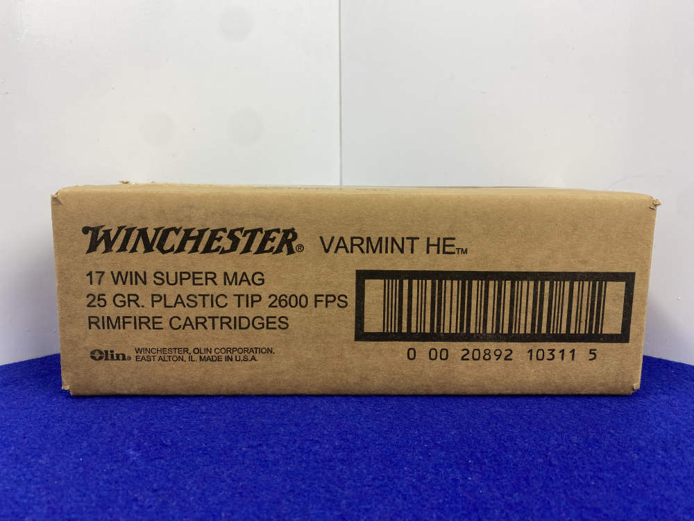 500Rds Winchester .17 WSM Varmint HE 25 Grain Plastic Tip *500 ROUND LOT*-img-0