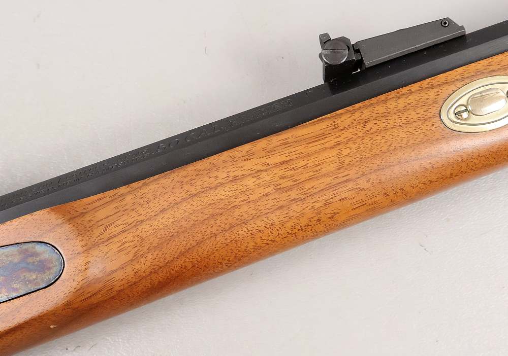 THOMPSON CENTER 50 Cal HAWKEN RIFLE UNFIRED ? MINT BORE VERY NICE -img-42
