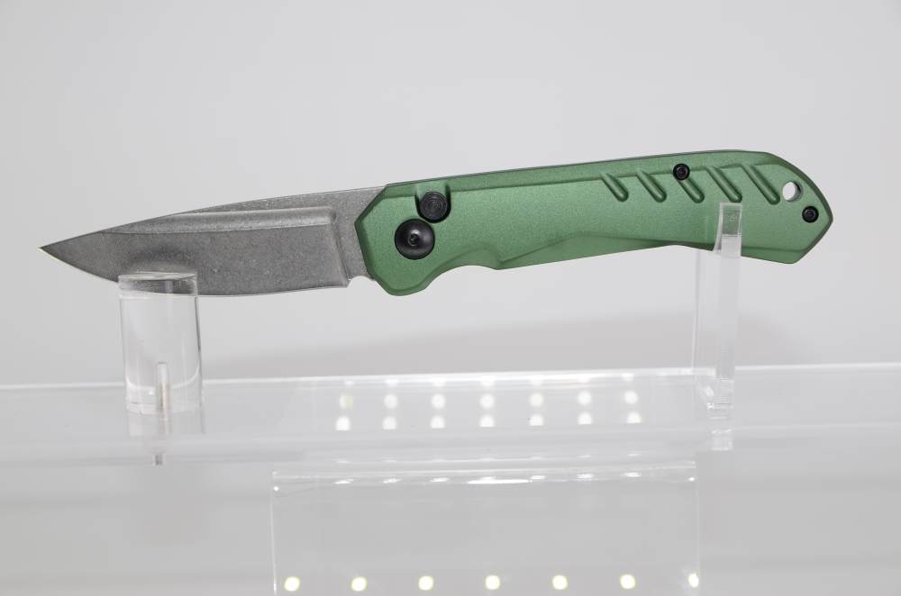 Switchblade Out the Side Clip Point Blade Automatic Push Button Knife EDC-img-0