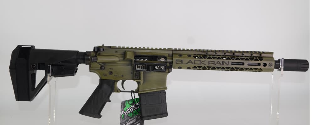 Black Rain Ordnance Spec 15 Bazooka Green Battleworn 5.56 10.5” AR Pistol -img-1