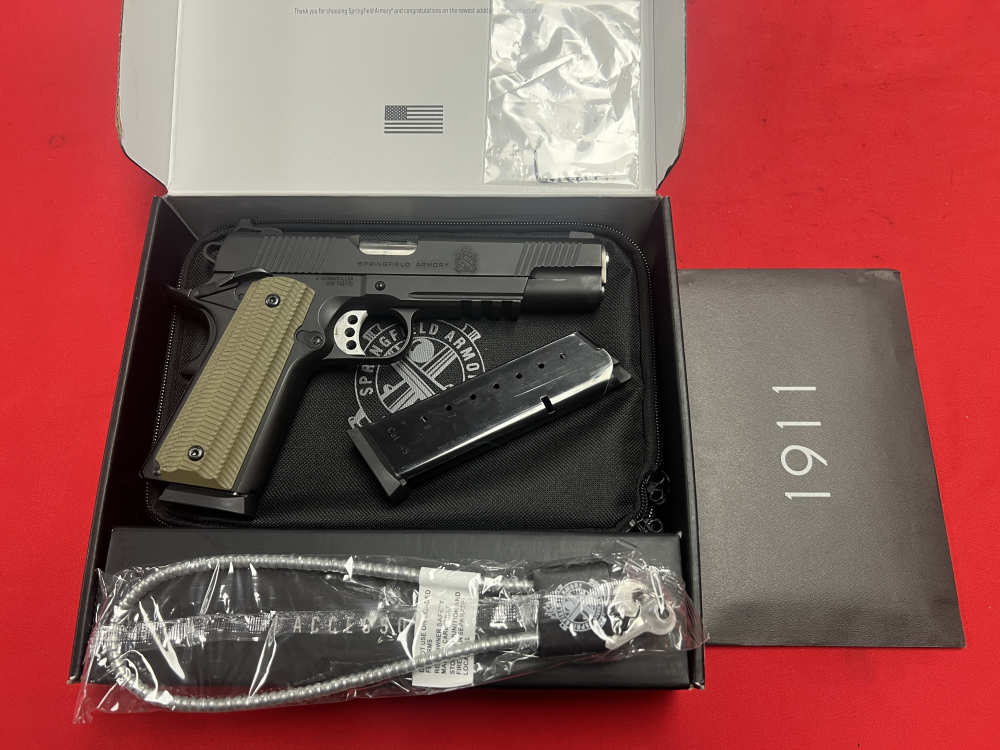 Springfield Armory OPERATOR 1911 .45 ACP 5" gov't railed front night sight -img-0