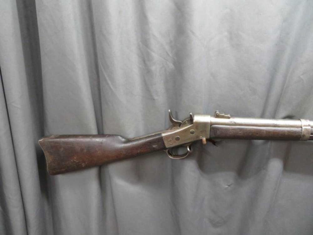 ANTIQUE REMINGTON ROLLING BLOCK TYPE I TRANSFORMED RIFLE-.58 BERDAN CF-img-1