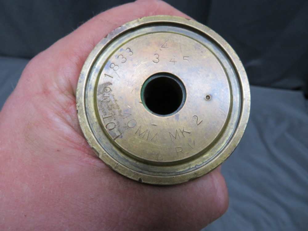WWII US NAVY 40MM BOFORS CANNON ROUND-DATED 1945-img-2