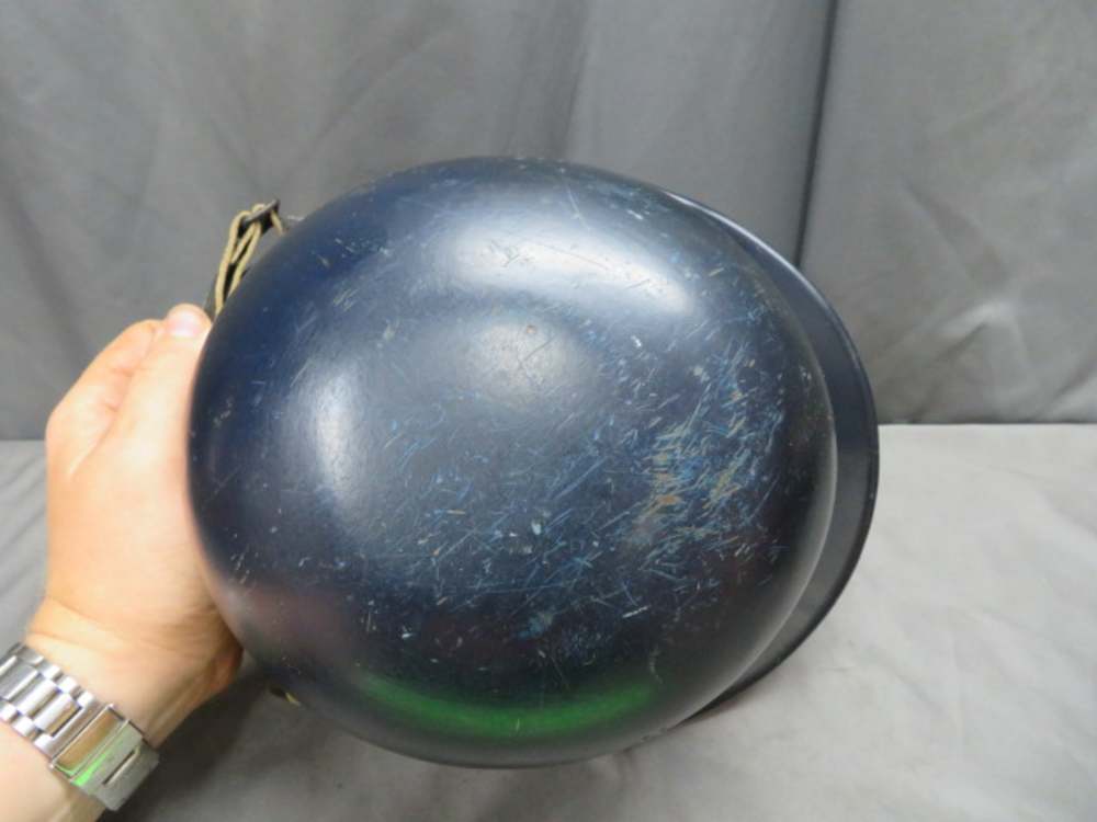 WWII GERMAN LUFTSCHUTZ “GLADIATOR” HELMET-ORIGINAL-NICE PAINT & LINER-img-4