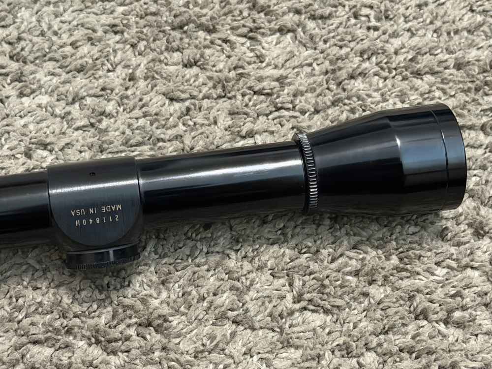 Leupold M8-4x rifle scope 1” tube duplex gloss vintage nice rare-img-3