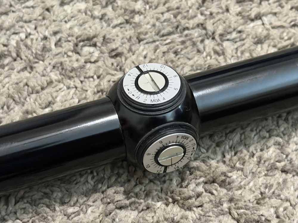 Leupold M8-4x rifle scope 1” tube duplex gloss vintage nice rare-img-8