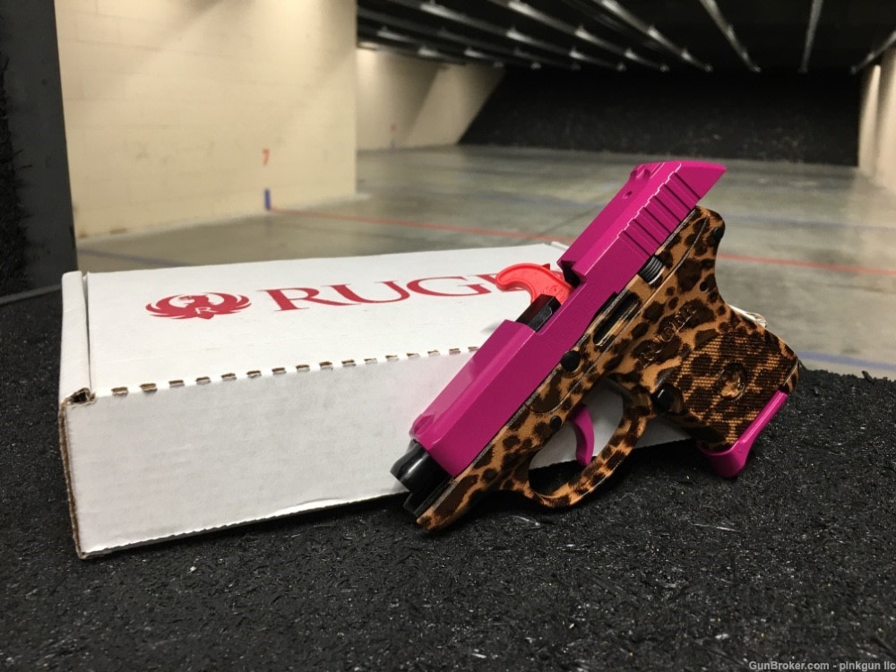 Customized Ruger LCP .380 ACP – Cheetah Print & Magenta Edition-img-1