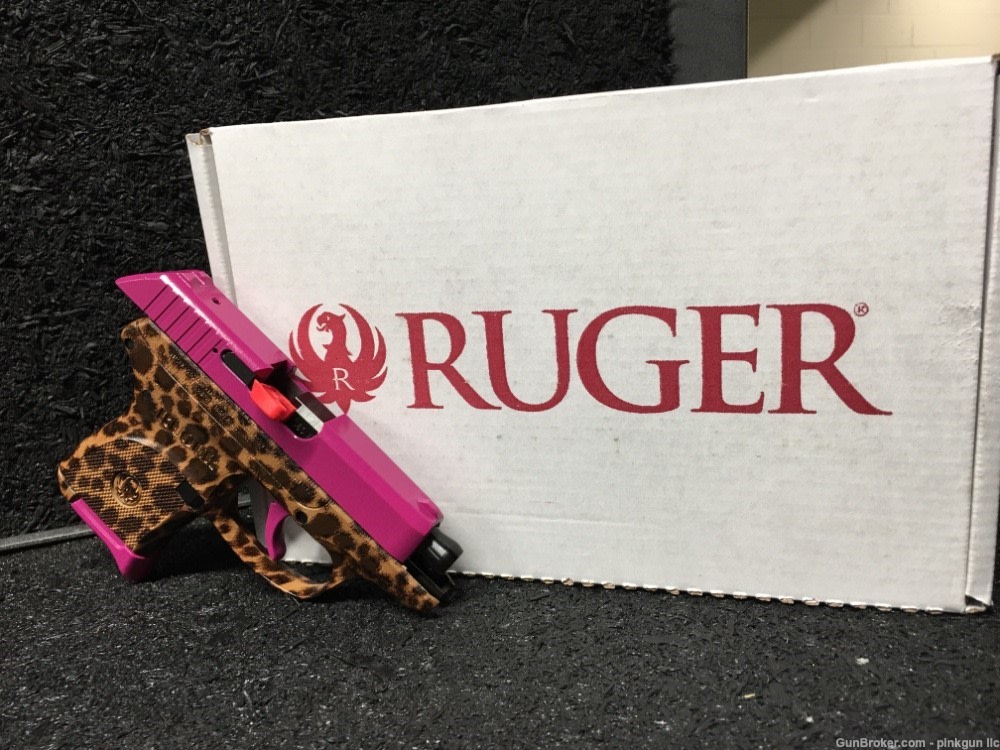 Customized Ruger LCP .380 ACP – Cheetah Print & Magenta Edition-img-2