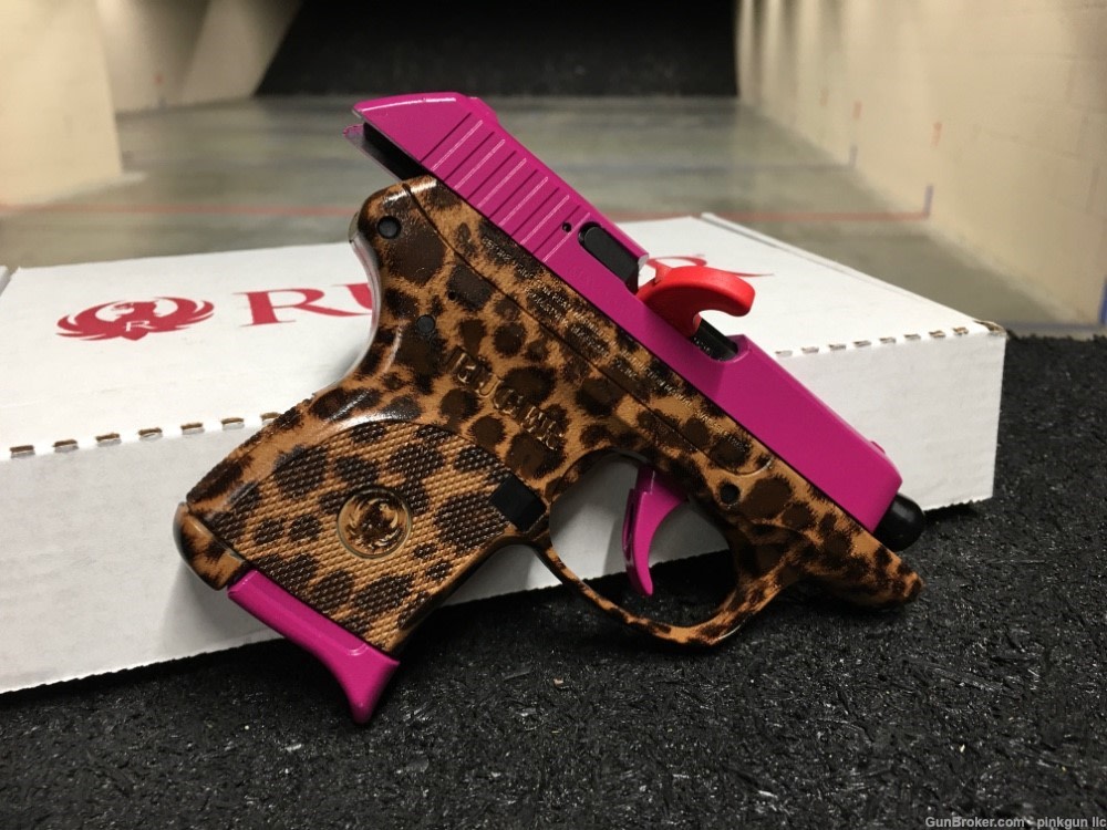 Customized Ruger LCP .380 ACP – Cheetah Print & Magenta Edition-img-0