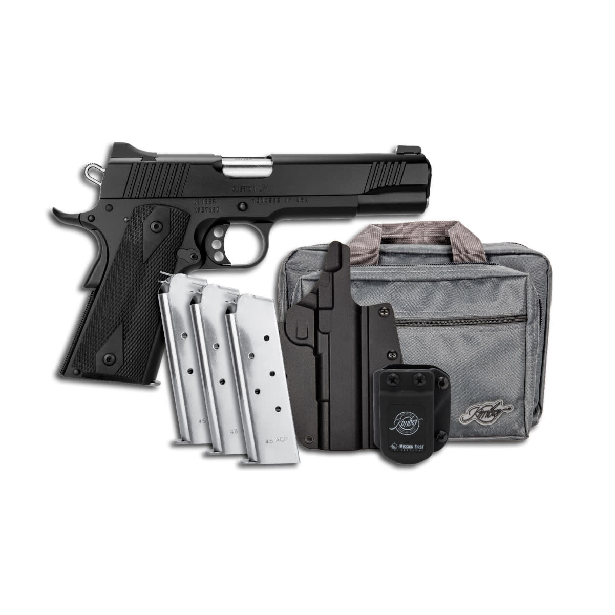 KIMBER Custom LW 1911 45ACP 5in (3) 7rd Mag Pistol (3700812)-img-1