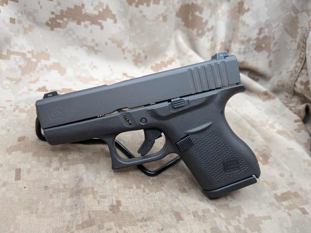 Glock 43 9MM Slimline G43 Police Trade In USED Night Sights-img-1