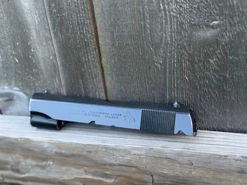 Vintage Factory Colt 1911 9mm Commander Slide Upper Series 70 Blue Ace 45-img-7