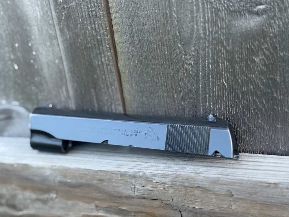 Vintage Factory Colt 1911 9mm Commander Slide Upper Series 70 Blue Ace 45-img-4