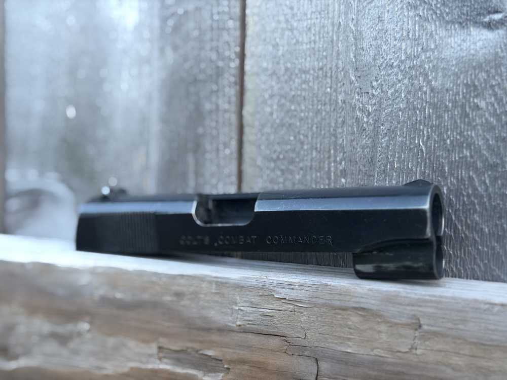 Vintage Factory Colt 1911 9mm Commander Slide Upper Series 70 Blue Ace 45-img-11