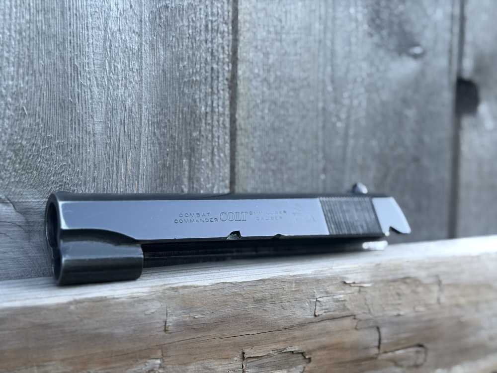 Vintage Factory Colt 1911 9mm Commander Slide Upper Series 70 Blue Ace 45-img-18