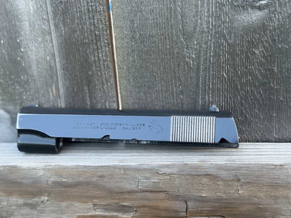 Vintage Factory Colt 1911 9mm Commander Slide Upper Series 70 Blue Ace 45-img-1