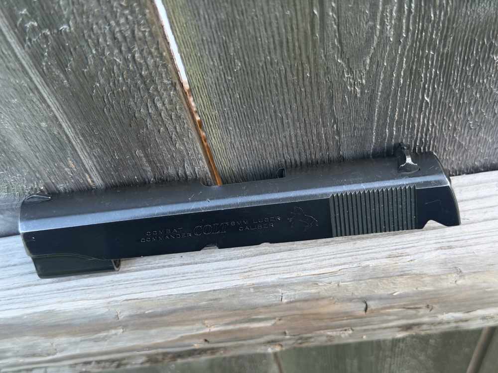 Vintage Factory Colt 1911 9mm Commander Slide Upper Series 70 Blue Ace 45-img-5