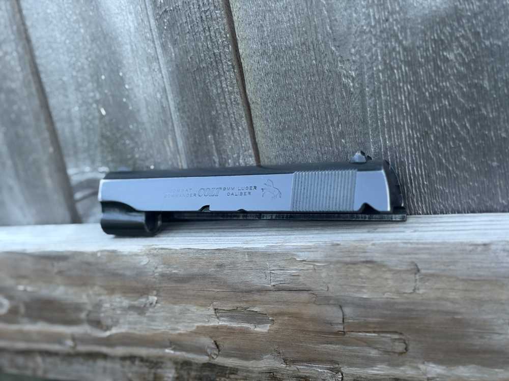 Vintage Factory Colt 1911 9mm Commander Slide Upper Series 70 Blue Ace 45-img-17