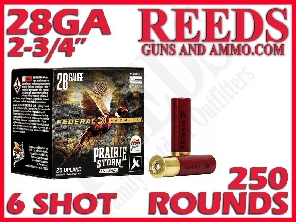 Federal Prairie Storm FS Lead 28 Ga 2-3/4in 13/16oz 6 Shot 250rds PFX289FS6-img-0