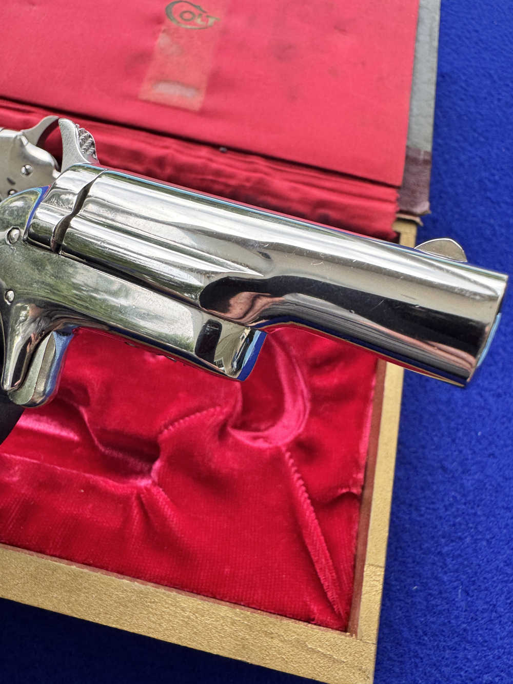 1960's Colt Bookcase Derringer Consecutive Pair Snake Eyes .22 Nickel C&R -img-7