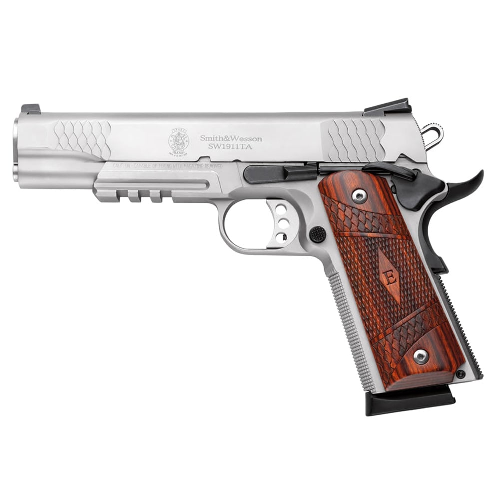 S&W 1911 TA 45 ACP 5in 2x 8rd Mag Satin Stainless Semi-Auto Pistol (108411)-img-2