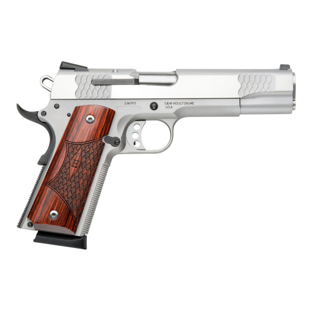 S&W 1911 TA 45 ACP 5in 2x 8rd Mag Satin Stainless Semi-Auto Pistol (108411)-img-1