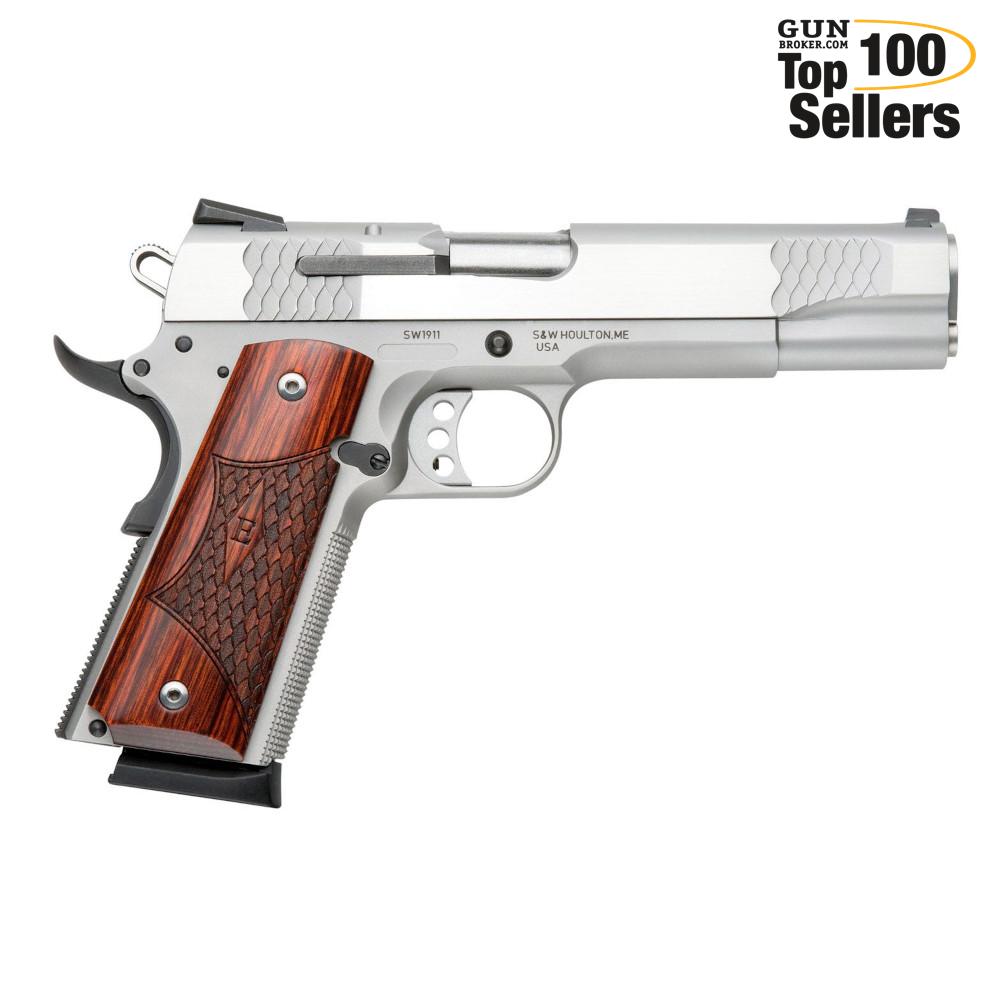 S&W 1911 TA 45 ACP 5in 2x 8rd Mag Satin Stainless Semi-Auto Pistol (108411)-img-0
