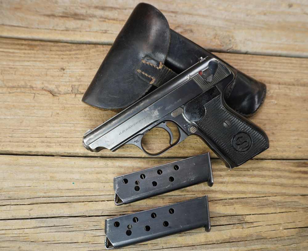 JP Sauer German Police WW2 complete rig excellent original 38 H Eagle C-img-0