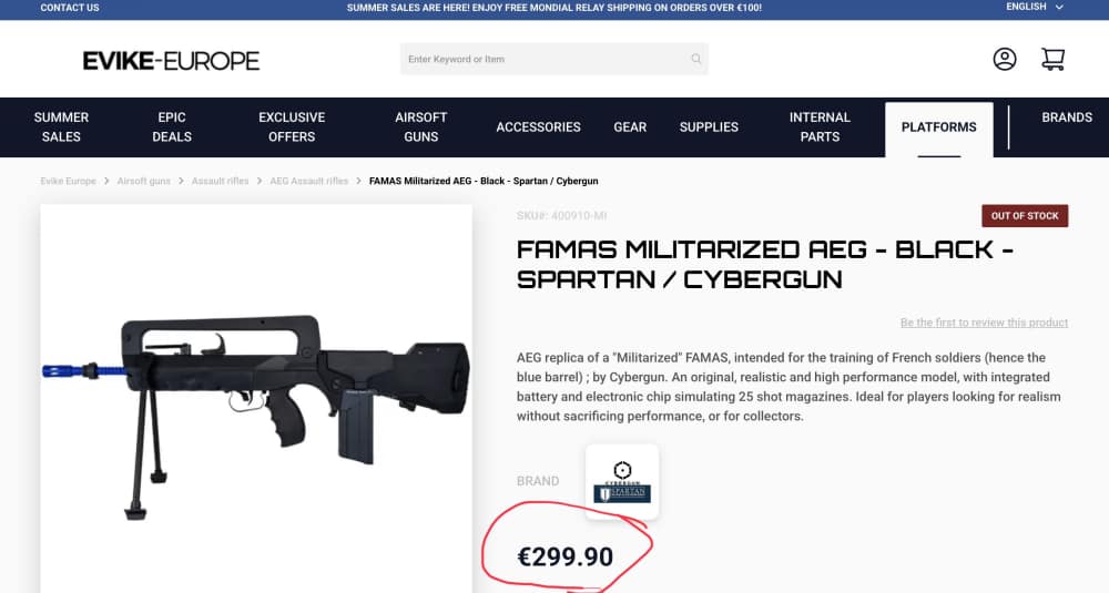 FAMAS Airsoft rifle French military issue-img-5