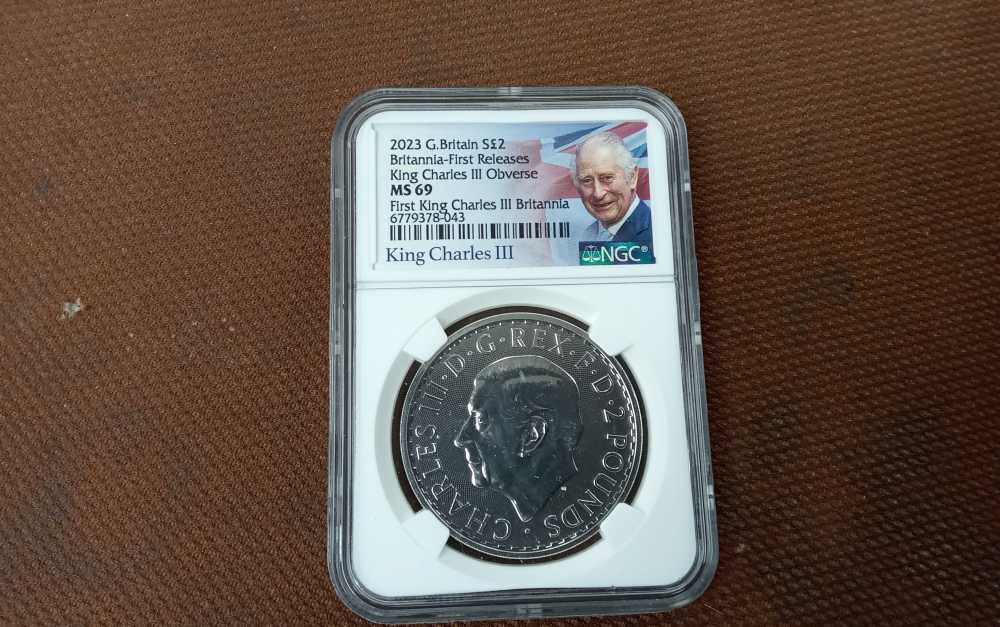 2023 G. Britain FIRST RELEASES MS69 King Charles III SILVER 1oz coin-img-0