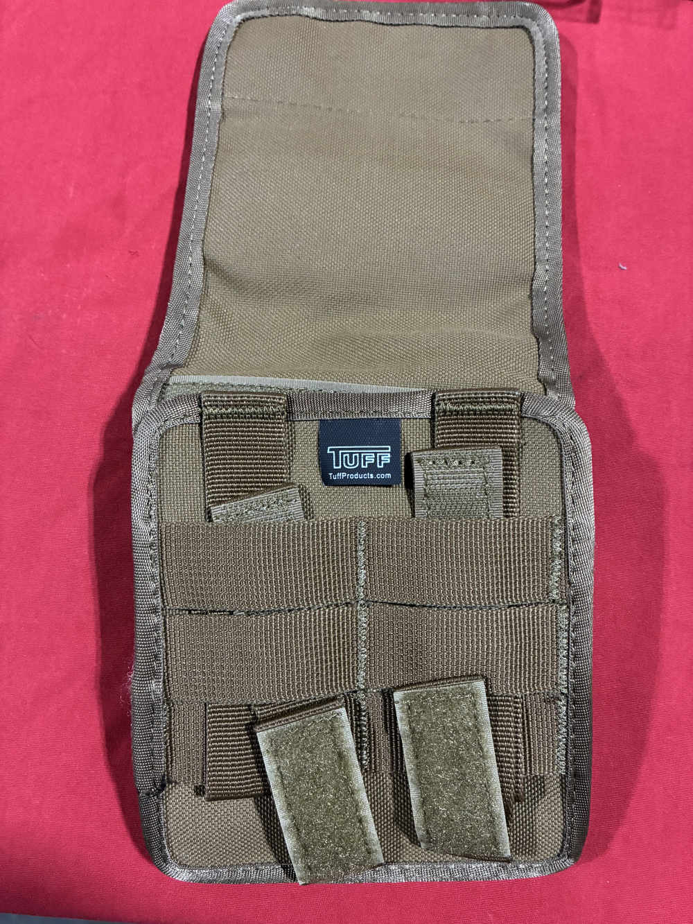 Tuff Products In Line Magazine Pouch 45/22 Single Stack Coyote Tan Molle -img-1