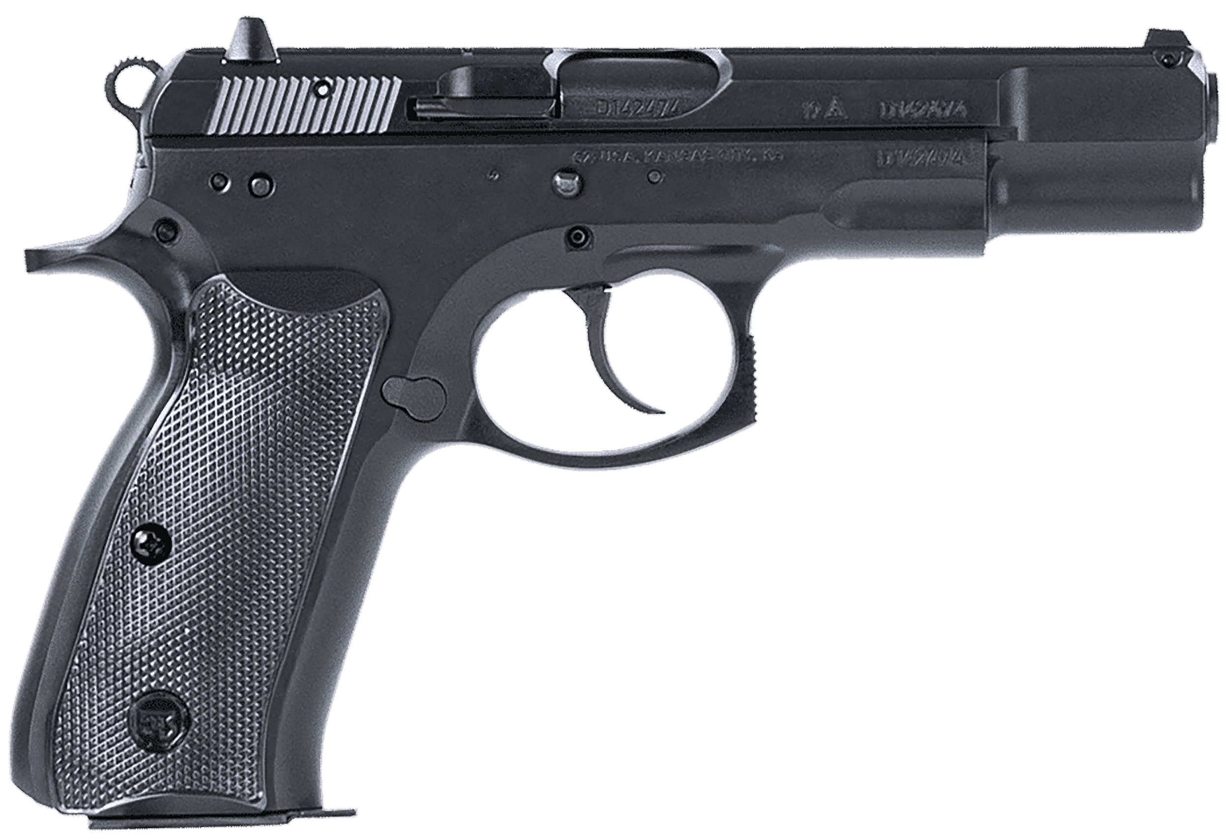 CZ-USA 91130 75BD 9mm Luger 16+1 4.60" Black Steel Barrel, Serrated Slide,-img-0
