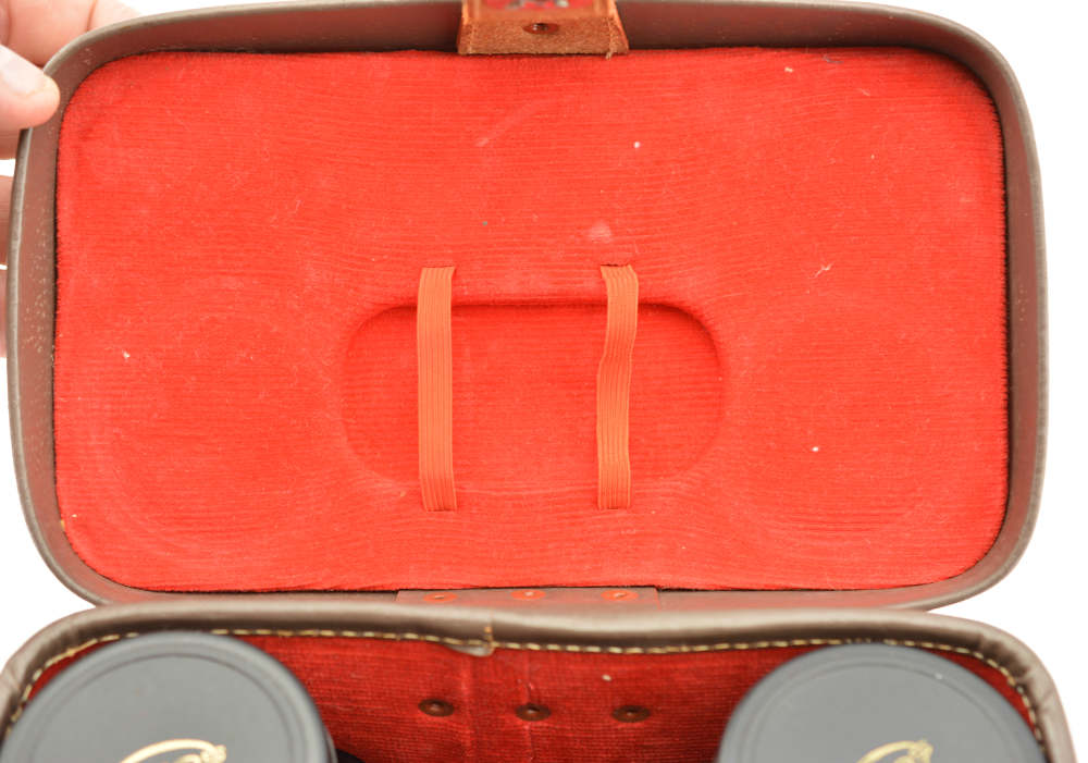  Vintage Scope Amber Coated 7-15X50 binoculars leather case Survival Japan -img-6