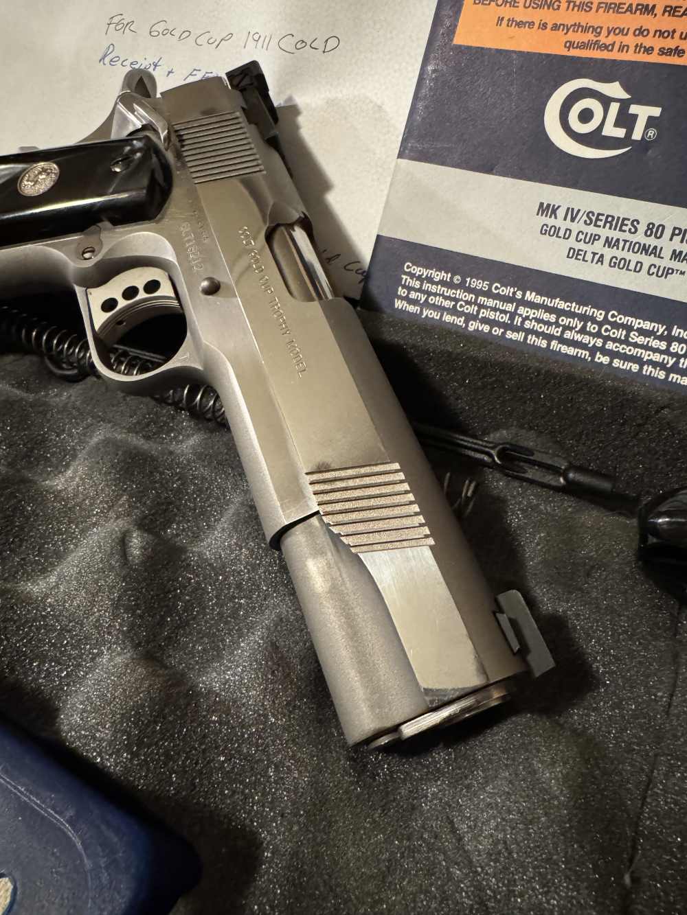 Colt Gold Cup Trophy Like New NO CC FEES Free Shipping -img-5