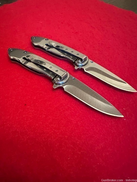 Two Stainless Spring Assist Knives Penny-img-0