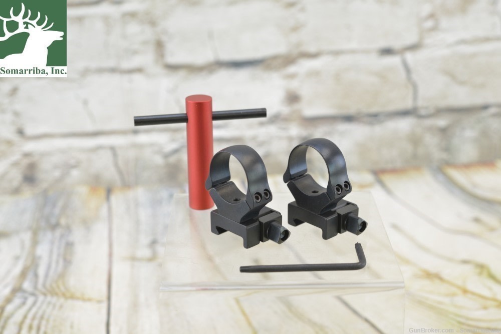 RECKNAGEL 57030-1000 30mm RINGS, 18mm HIGH, TIP-OFF MOUNTS FOR PICATINNY -img-0
