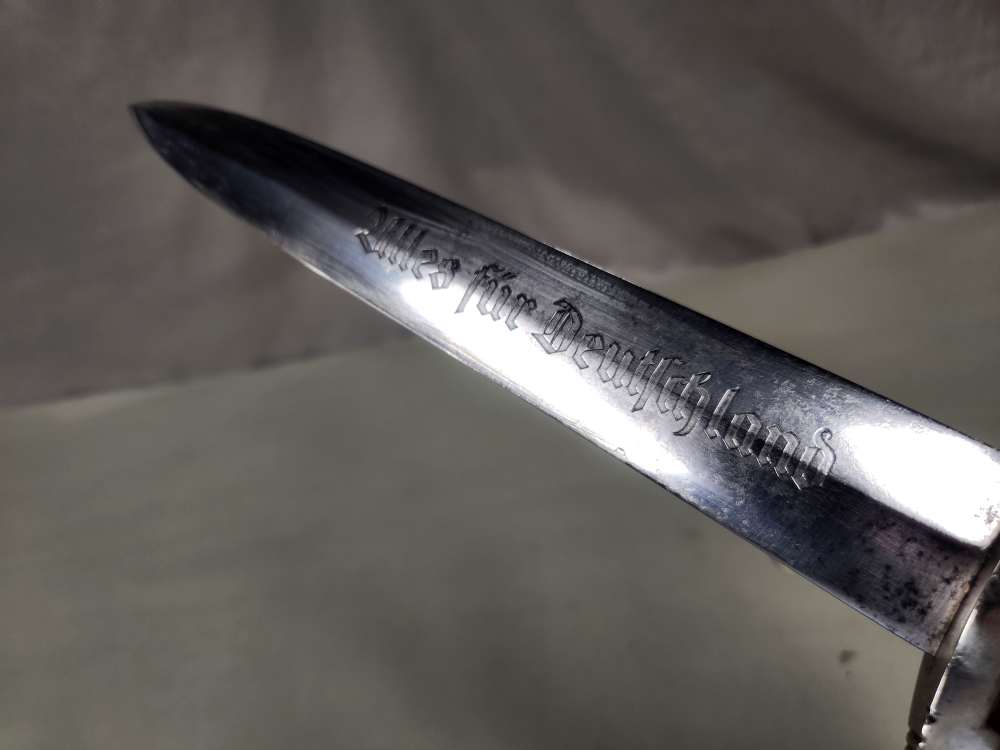 WWII Early German SA M1933 Dagger Gebrüder Heller Mi District-img-3