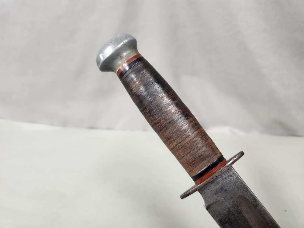 WWII PAL RH-36 US Fighting Utility Knife 6in Blade Leather Sheath-img-1