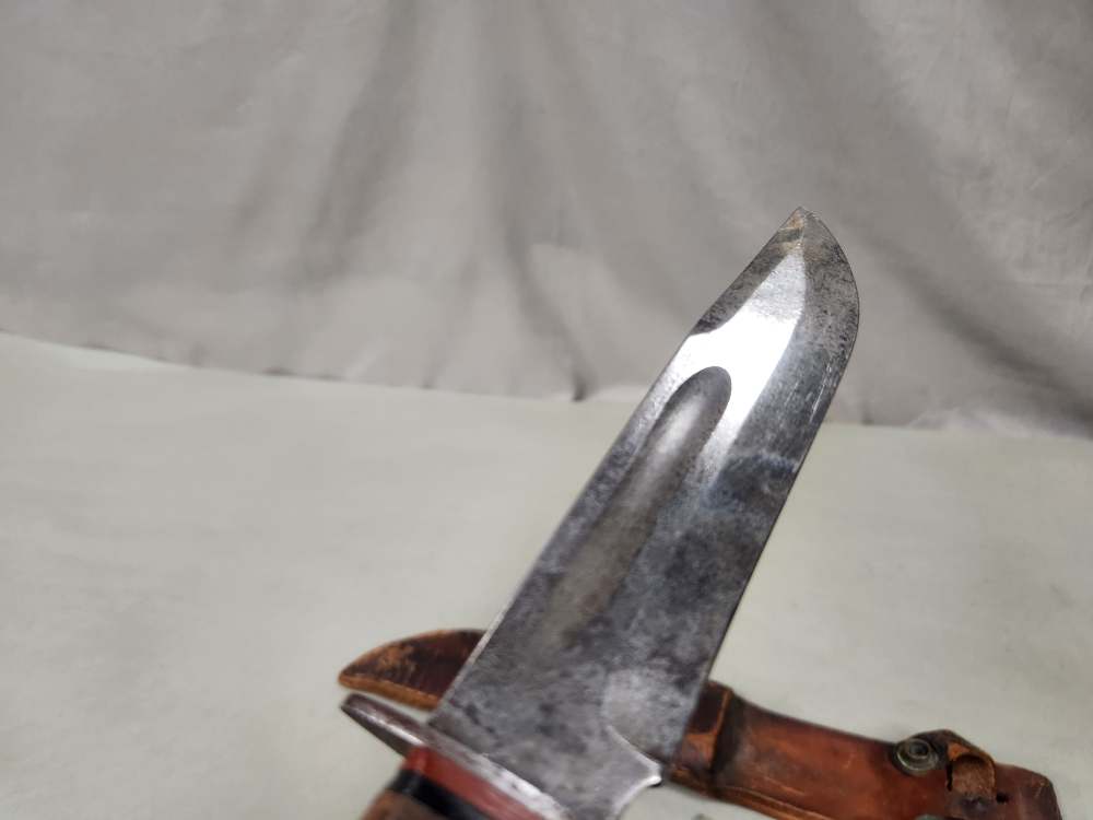 WWII PAL RH-36 US Fighting Utility Knife 6in Blade Leather Sheath-img-6