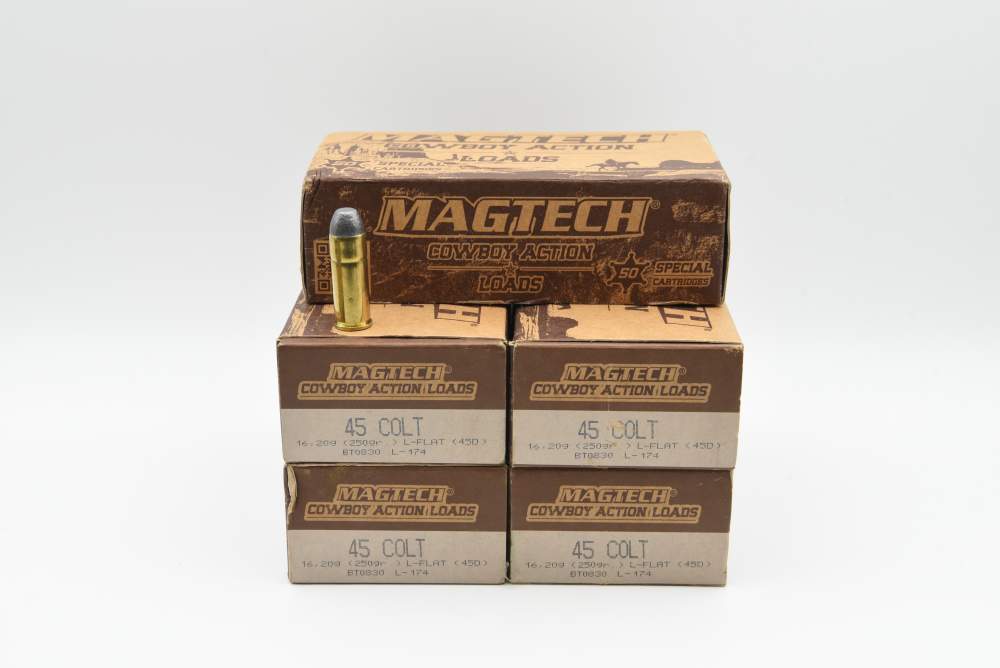250 Rounds Magtech .45 Colt Cowboy Action 250gr Lead Flat Nose Ammo-img-0